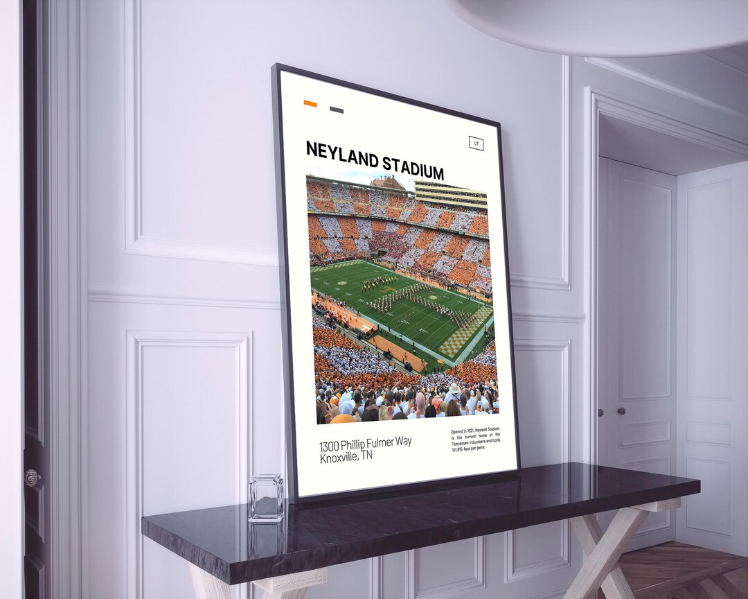 Neyland Stadium Poster, Tennessee Volunteers Print Poster, NCAA Stadium ...