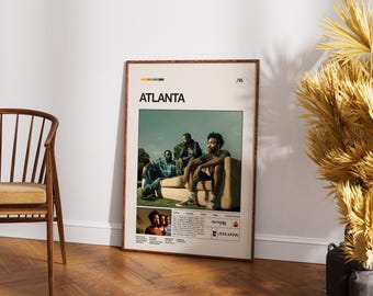 Atlanta Poster, Retro TV Show Print, Minimalist Movie Poster, Atlanta TV Series Wall Art, Vintage Movie Print, Midcentury Modern
