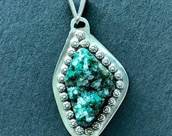 Uvarovite (Green Garnet) pendant - tiny emeralds!