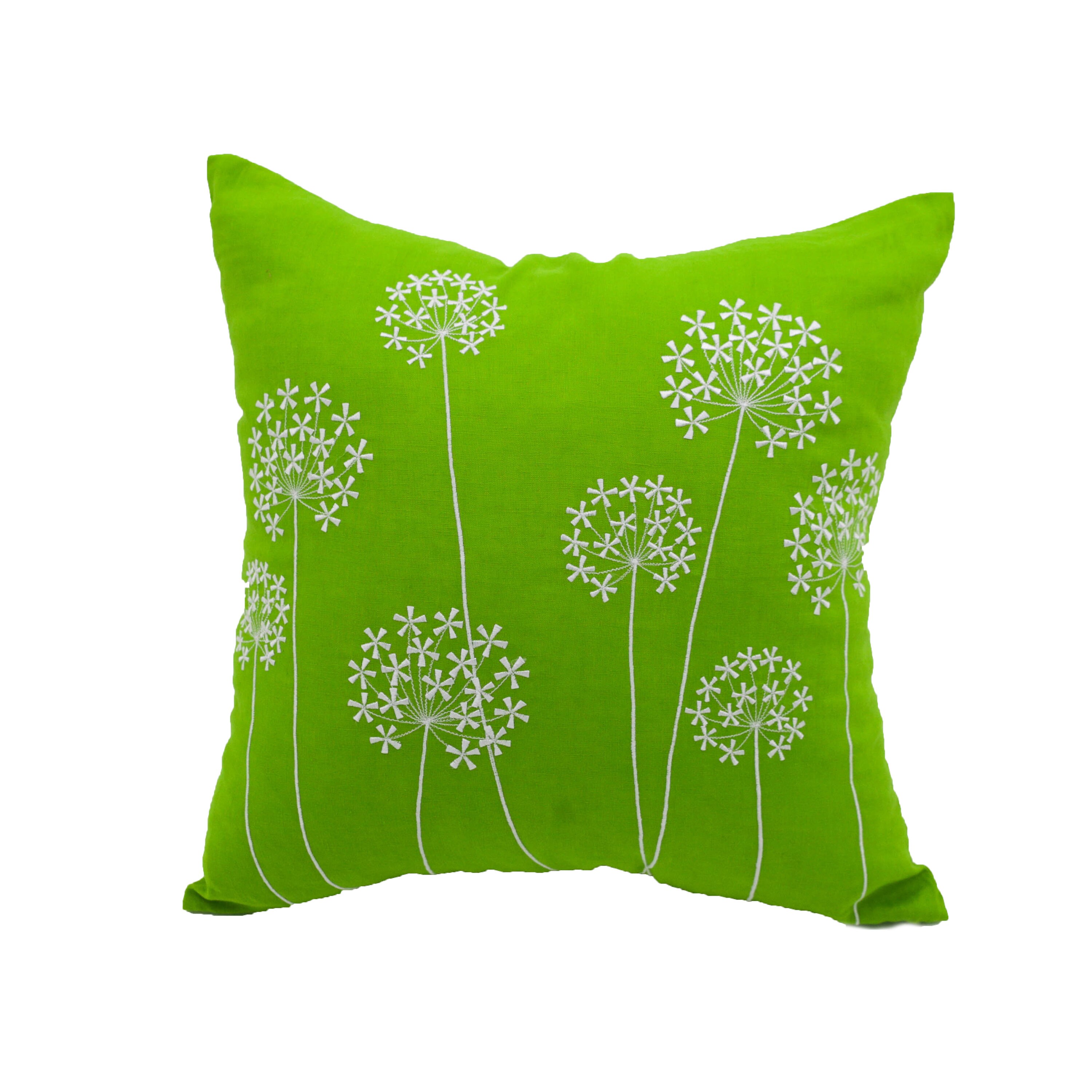 Queen Ann Pillow Cover Green Linen White Queen Ann Etsy