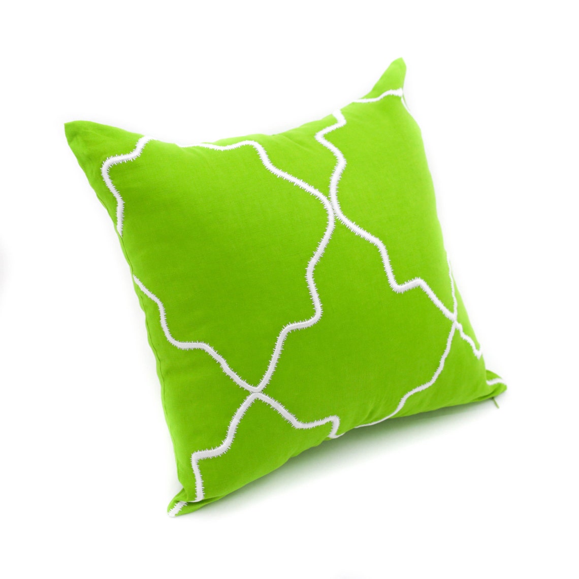 Ikat Pillow Cover Green Linen Pillow Gray Silver Ikat Etsy