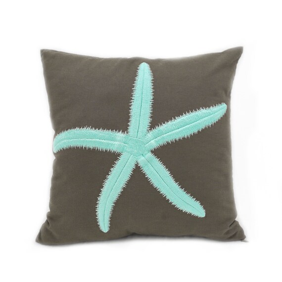Costal Pillows Starfish Pillow Cover Nautical Decor Etsy