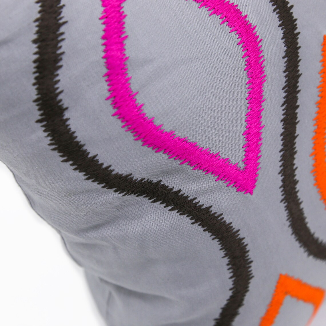 Ikat Diamond Pillow Cover Gray Linen Orange Fuchsia Brown Etsy