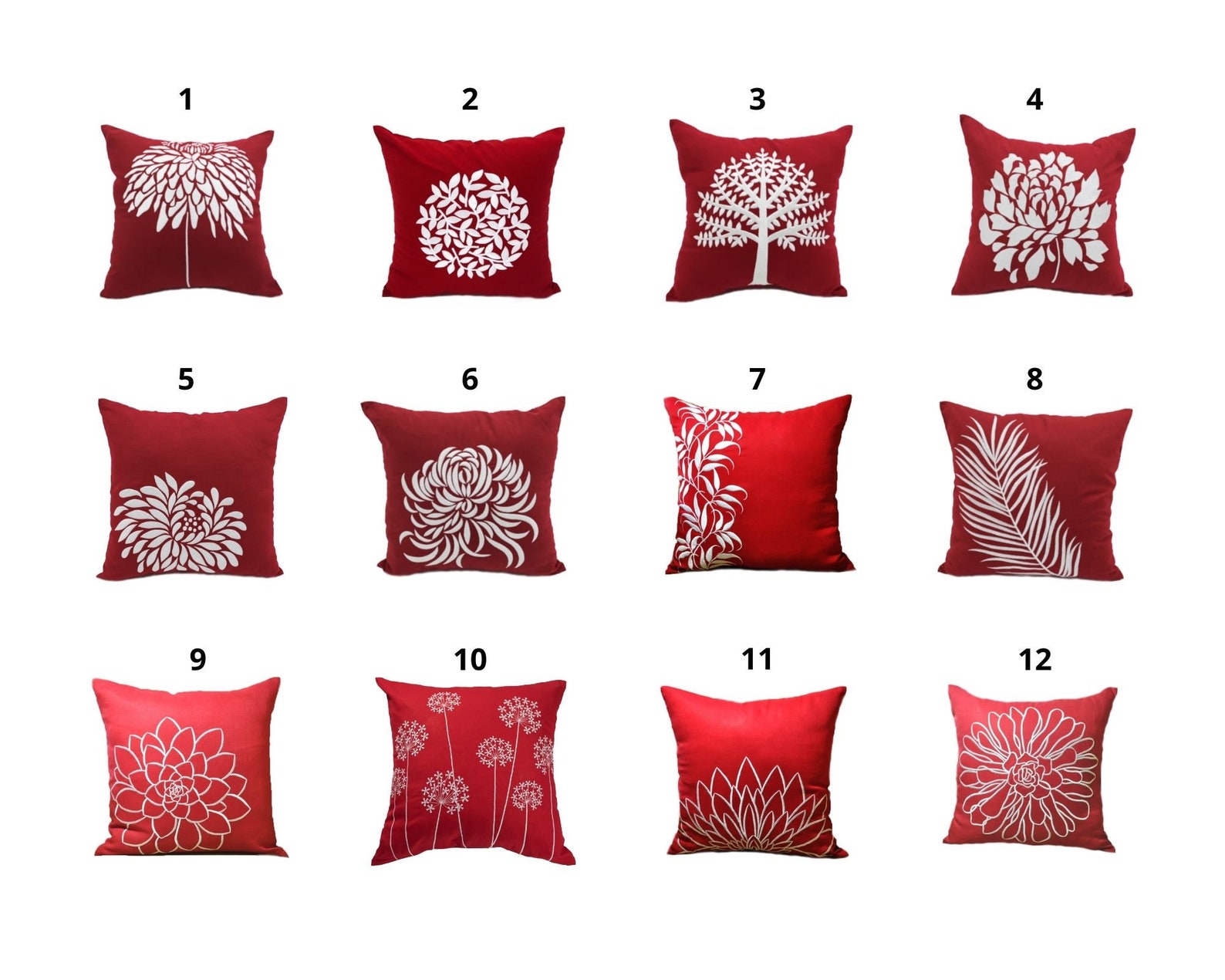 Embroidered Pillow Cover White Flower Pillow Bedroom Decor Etsy