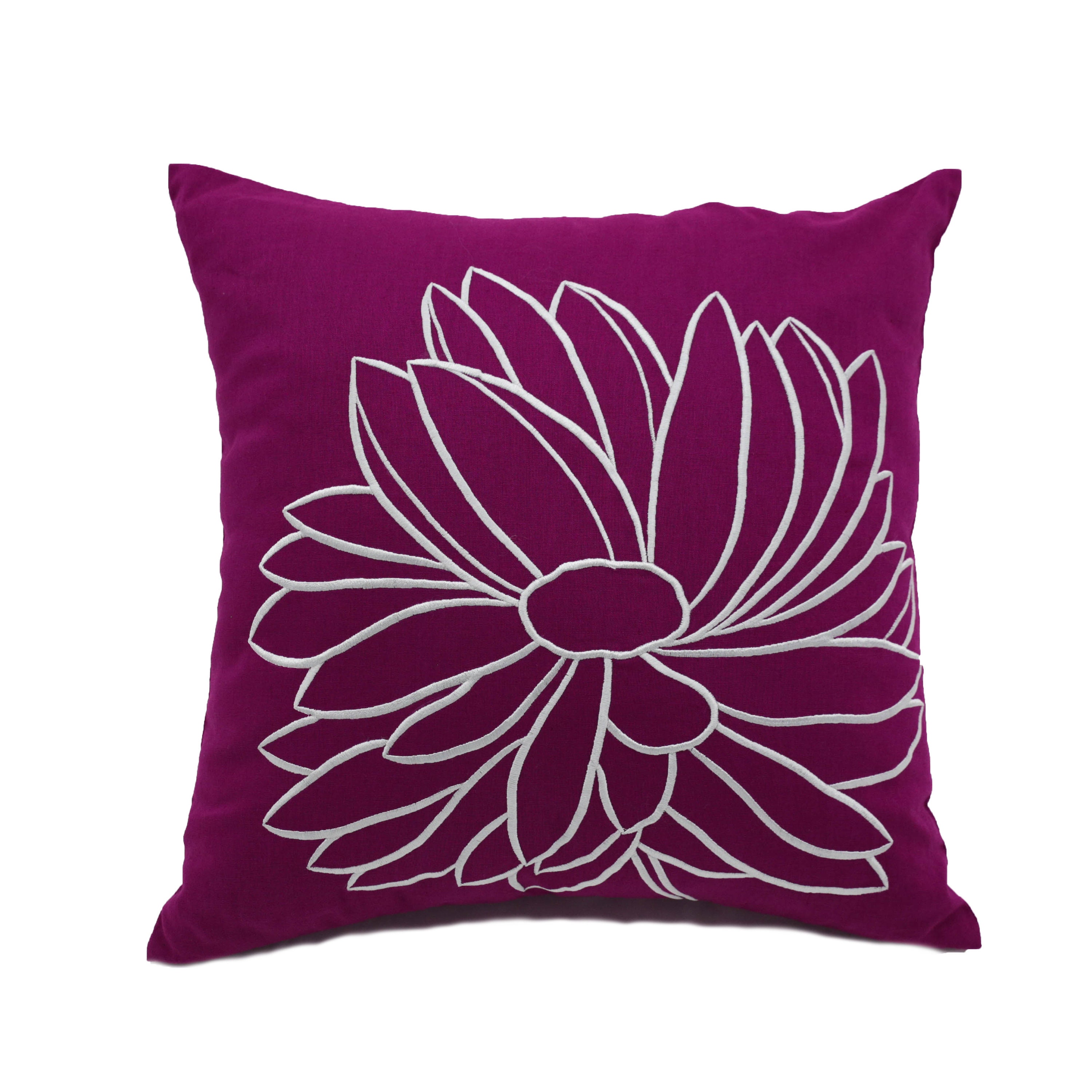 Purple Throw Pillow Cover Dark Purple Linen Silver Gray Etsy