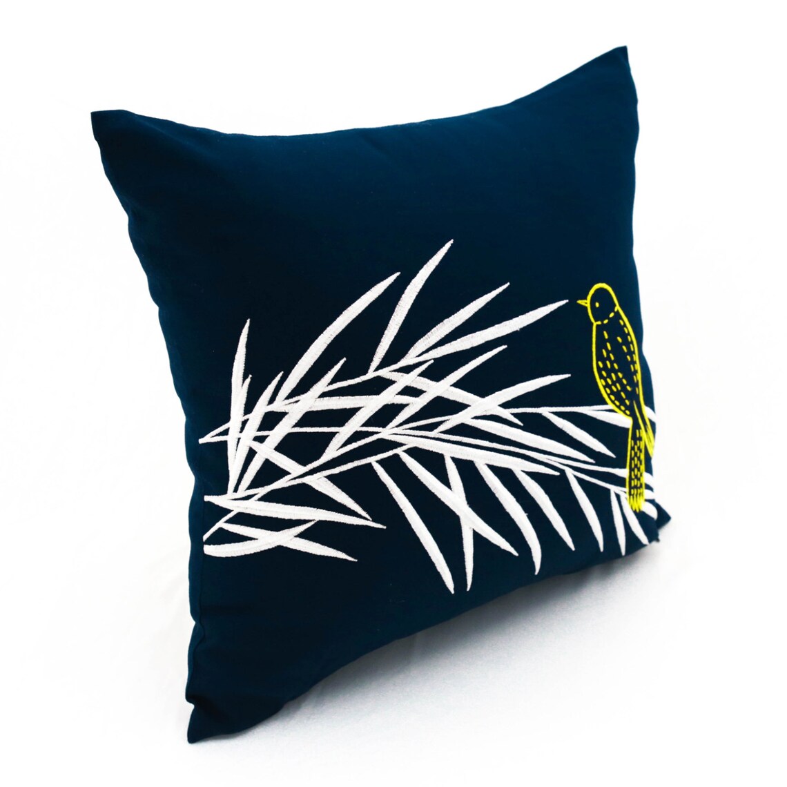 Bird Pillow Cover Custom Embroidery Pillow Bamboo Pillow Etsy