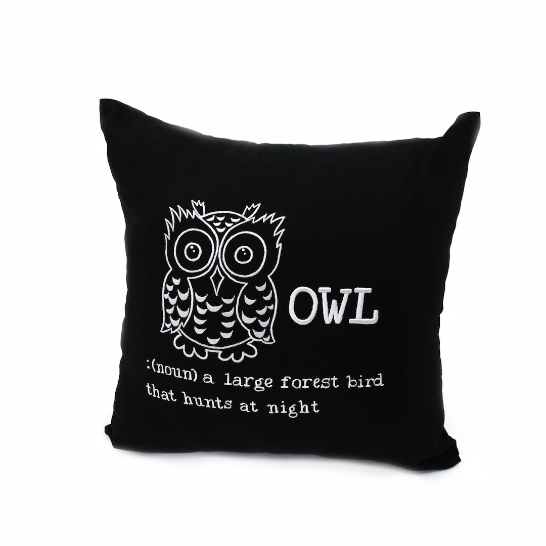 Owl Pillow Cover Modern Bird Throw Pillow Farmhouse Decor Etsy