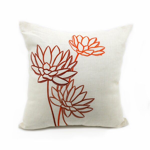 Lotus Flower Pillow Etsy