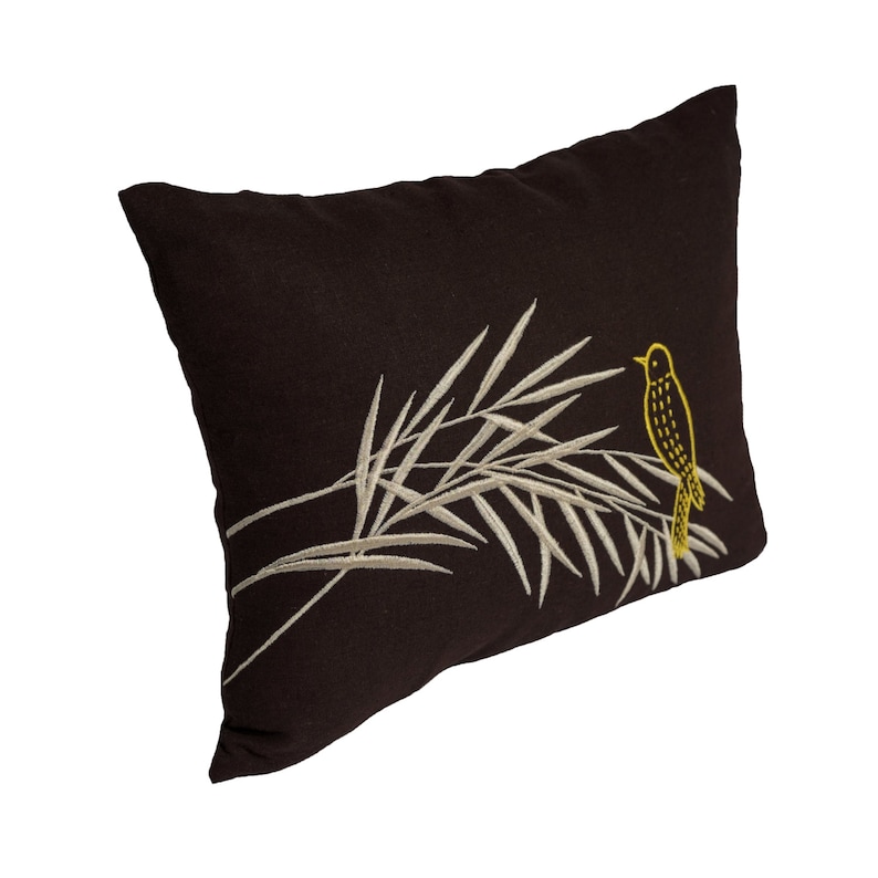 Bird on Bamboo Lumbar Pillow Cover Decorative Pillow Cover Etsy