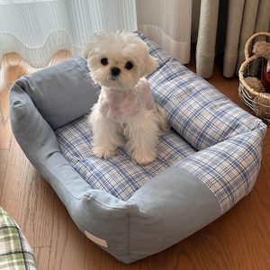 Stylish Canvas Dog Bed, Premium Cat Bed, Washable Small Pet Sofa, Small Medium Breeds Dogs Cats, Cozy And Durable Pet Furniture, 3 sizes