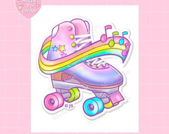 Retro Roller Skate Prism Sticker Mod by Miss Midie | Vintage 80's Style