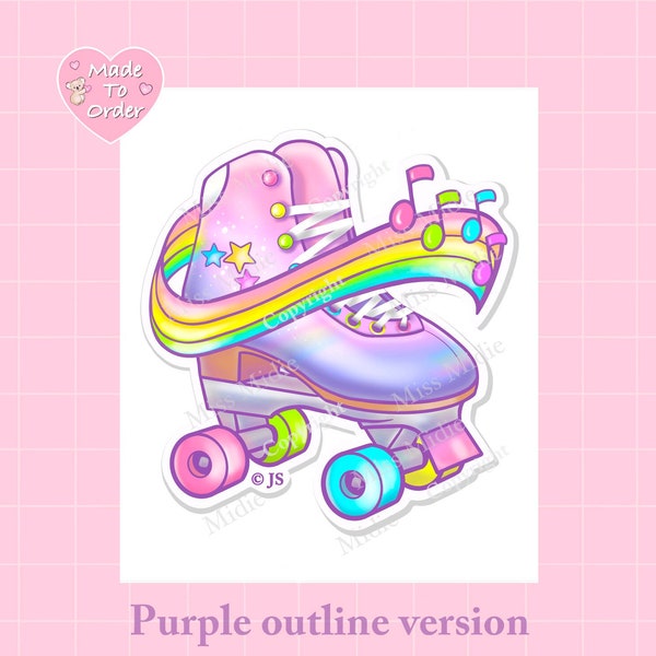 Retro Roller Skate Prism Sticker Mod by Miss Midie | Vintage 80's Style