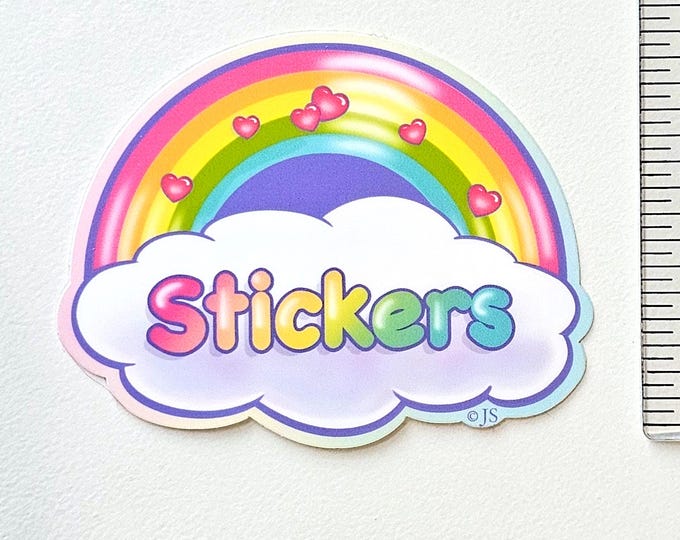 Glossy Die Cut Cute Rainbow Stickers Sticker