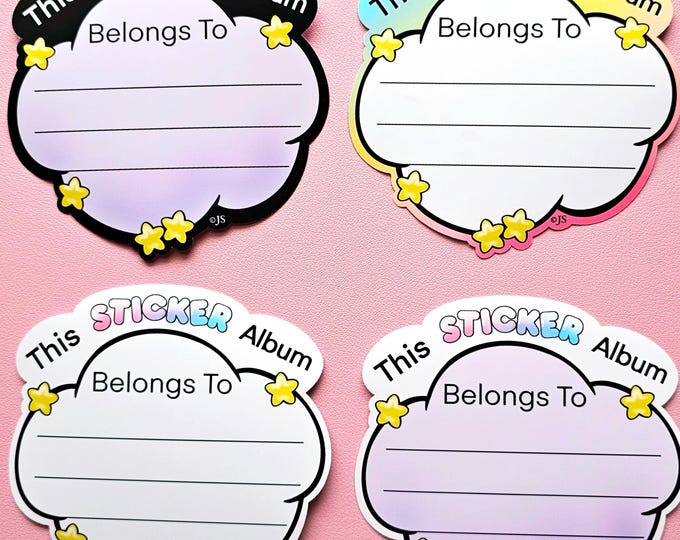 Personalized Matte Album Sticker Label - Die Cut Vinyl