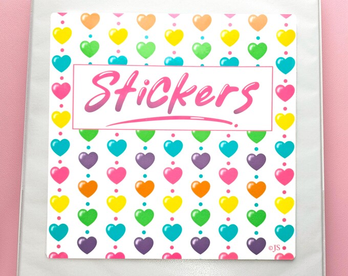 Jumbo Glossy Album Cover Vinyl Rainbow STICKERS Die Cut Sticker - White