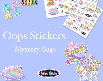Oops Mystery Grab Bags by Miss Midie | No Repeats | Most Are Flawed Stickers