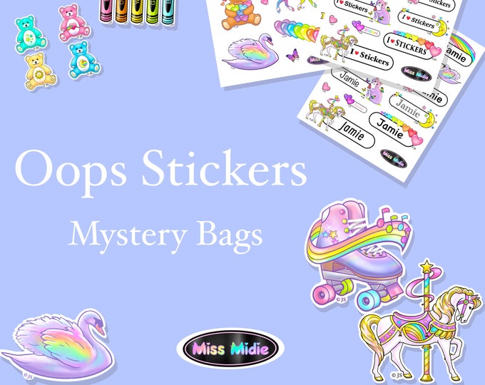 Oops Mystery Grab Bags by Miss Midie | No Repeats | Most Are Flawed Stickers