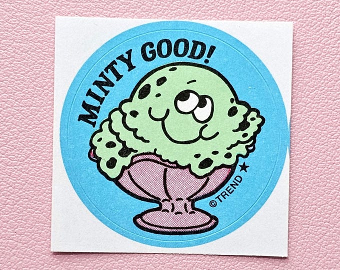 Trend Retro Mint Ice Cream Scratch & Sniff Sticker - T-83613 - New, Not Vintage