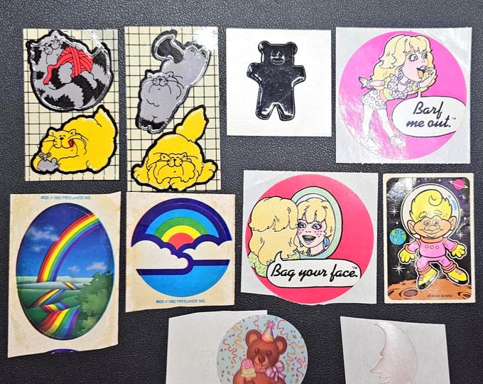 Flawed Lot of 10 Vintage 80's Assorted Stickers Mods