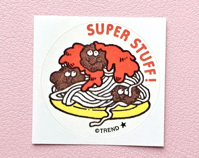 Trend Retro Spaghetti Scratch & Sniff Sticker - T-83620 - New, Not Vintage