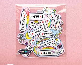 Matte I Heart Stickers Sticker Flakes - Die Cut Vinyl