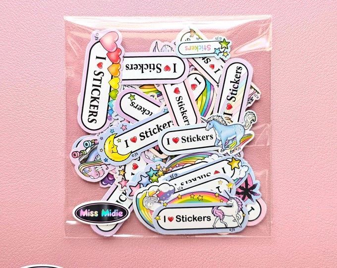 Matte I Heart Stickers Sticker Flakes - Die Cut Vinyl