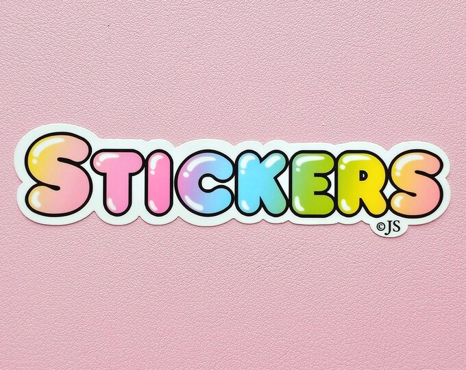 Cute Glossy Rainbow Stickers Die Cut Sticker