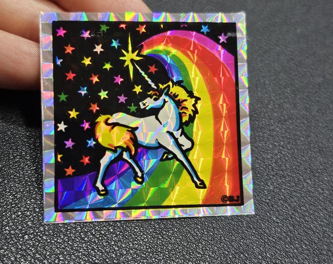 Hard To Find Vintage 80's Prism Decal Specialties BJ Unicorn Sticker Mod