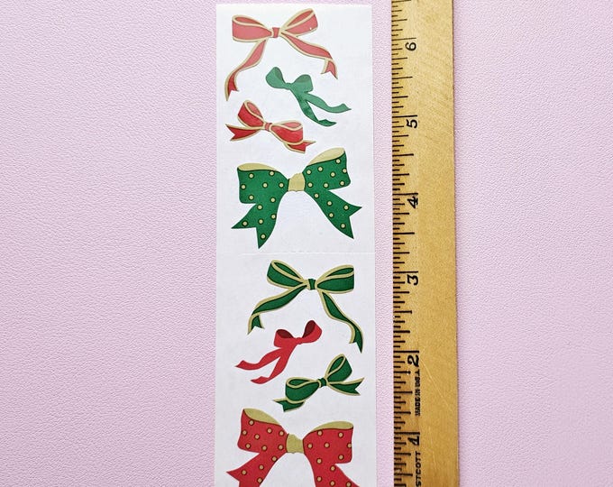Vintage Mrs. Grossman's Ribbons Bows Sticker Strip
