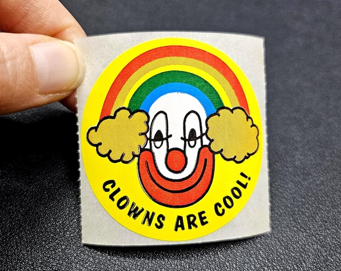 Vintage Rainbow Clown Sticker Mod