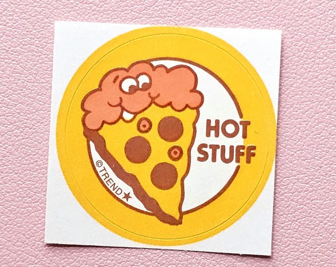 Trend Retro Pizza Scratch & Sniff Sticker - T-83627 - New, Not Vintage