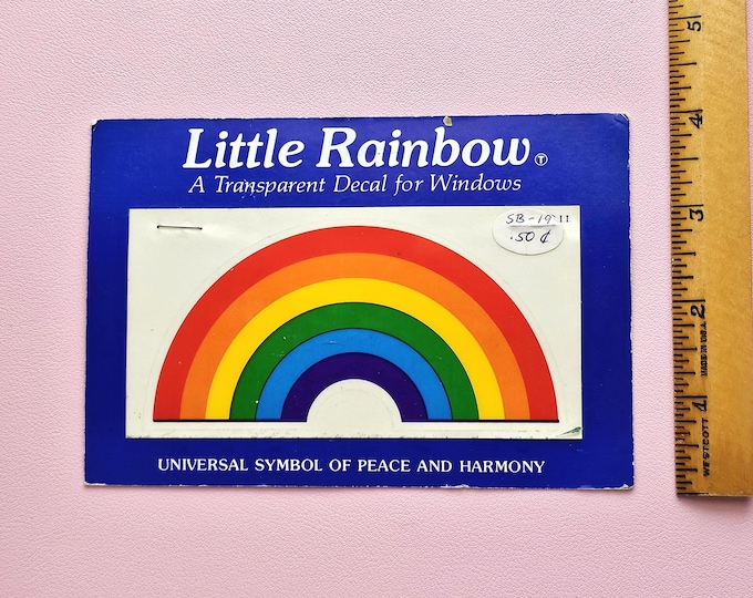 Vintage 80's Illuminations Transparent Rainbow Sticker