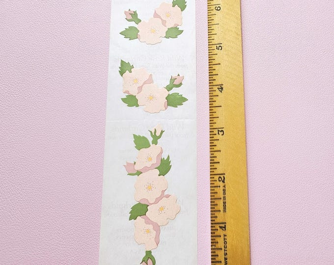 Vintage Mrs.Grossman's Wild Roses Sticker Strip
