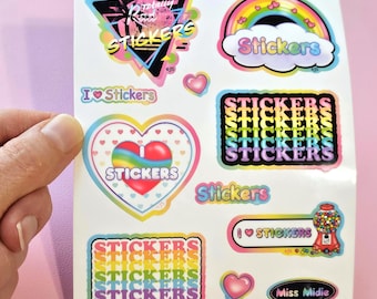 Glossy 4x5 Rainbow Stickers Sticker Sheet