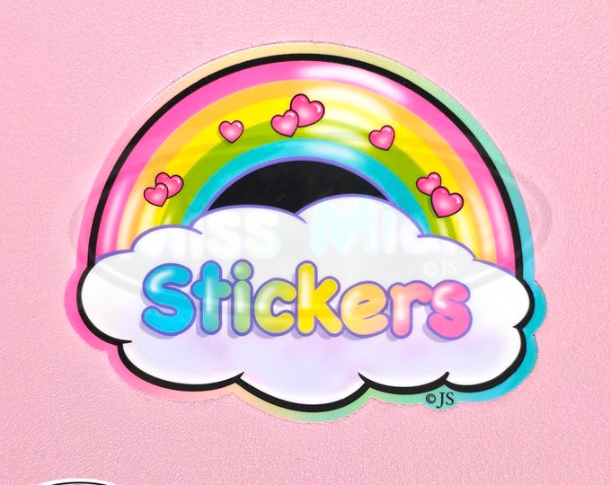 Rainbow Stickers Glossy Die Cut Sticker