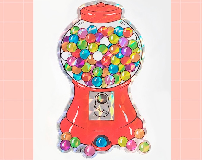Awesome Gumball Machine 80's Style Prism Sticker | Waterproof
