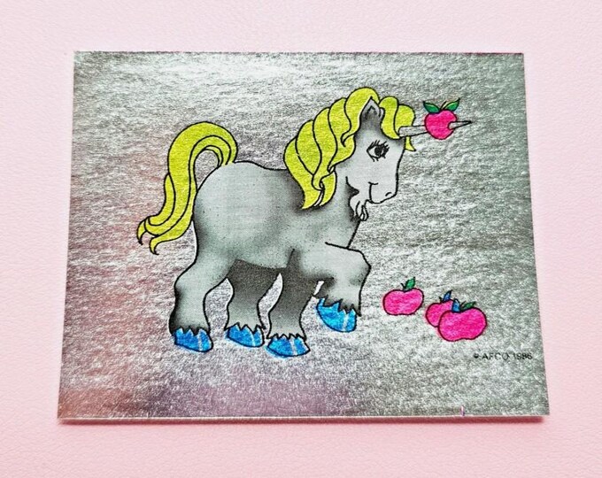 Vintage 80s AFCO Foil Vending Unicorn Sticker Mod