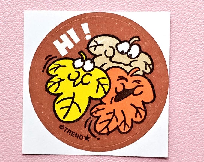 Trend Retro Leaves Scratch & Sniff Sticker - T-83659 - New, Not Vintage