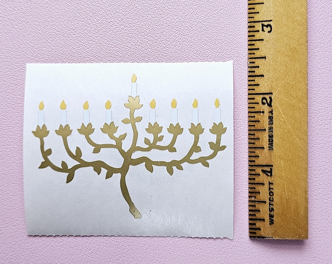 Vintage 80's Mrs. Grossman's Christmas Candle Holder Sticker Mod