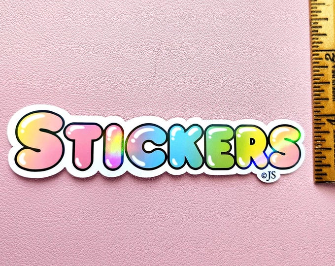 Holographic Die Cut Rainbow Stickers Sticker