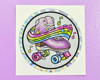 Prism Retro Roller Skate Small Sticker Mod