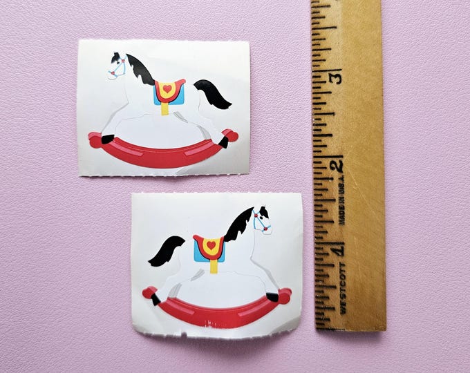 Vintage 80's Mrs. Grossman's Rocking Horse Sticker Mod