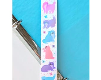 Pastel Kittens Holographic Pearl Sticker Strip