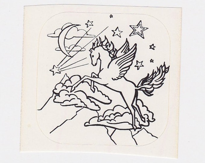 Rare Vintage 80's Color Me Pegasus Sticker