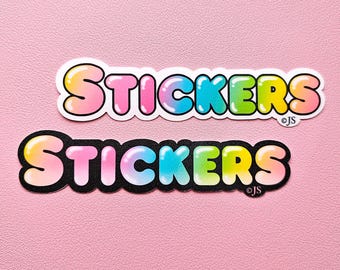 Sparkly Glitter Rainbow STICKERS Vinyl Die Cut Sticker