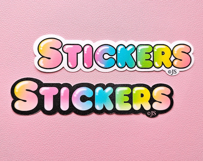 Sparkly Glitter Rainbow STICKERS Vinyl Die Cut Sticker