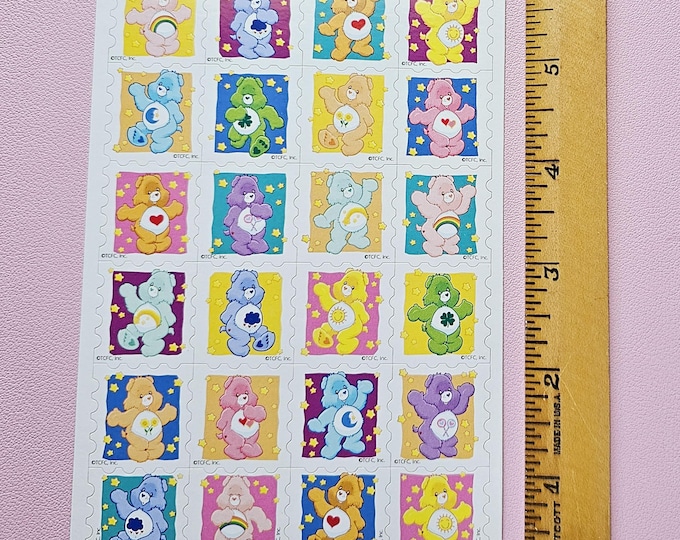 Vintage Care Bears Sticker Sheet