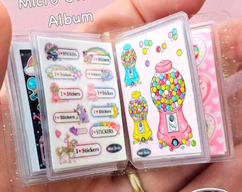 Micro 1" Sticker Album Full of Cute Tiny Stickers - 14 Pages