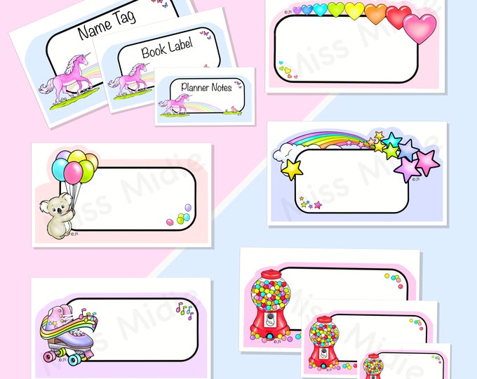 Set of 18 Matte Blank Writable Vinyl Sticker Labels