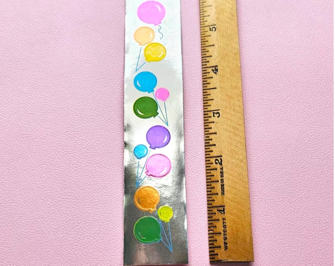 Vintage 80's Pace Neon Foil Toots Balloons Sticker Strip